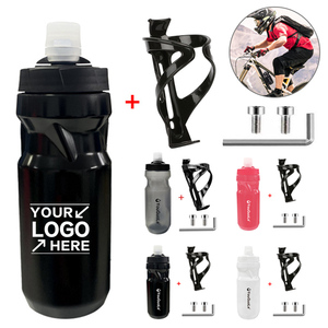 650ML Cycling Water Bottle Squeeze Sports Bottle with Holder Leakproof BPA-Free Bike <b>Drink</b> Bottle for Cyclists Outdoor Use - Product Image 1