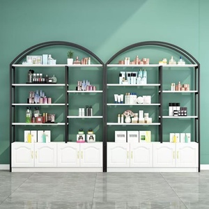 Expositor de Cosméticos Personalizado, Expositor de Productos de Madera y Vidrio con Iluminación LED para Venta al por Menor - Product Image 6