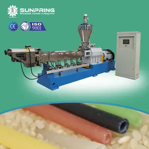 SunPring edible drinking straw production line rice powder for straw making biodegradable drinking straws making machine
