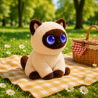 Peluche interactive pour chat réaliste certifiée CPC, rechargeable par USB-C, 8 pouces, pour enfants, pour le Nouvel An