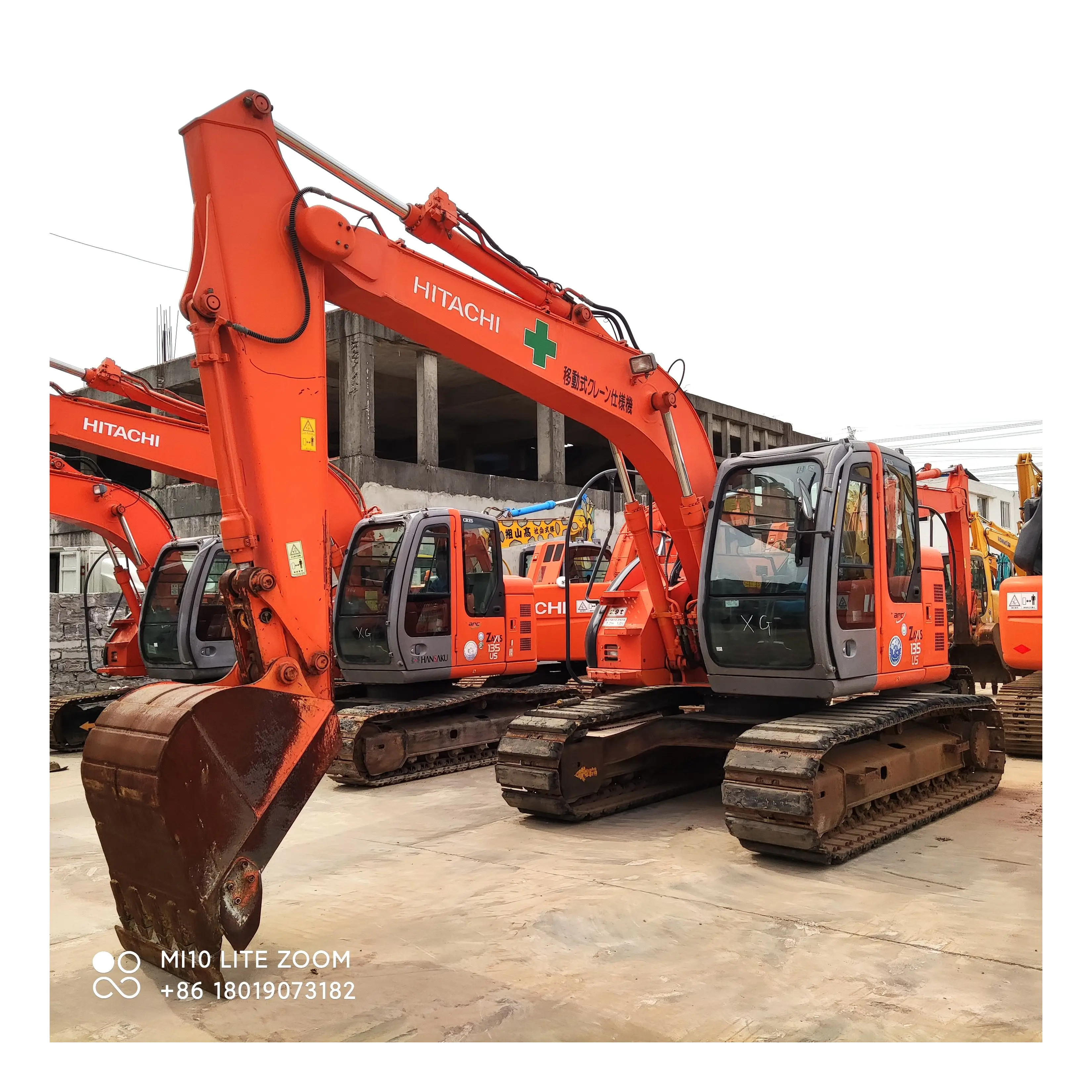 Used hitachi ZX135US hydraulic crawler excavator hitachi 135 from Japan in stock for hot sale