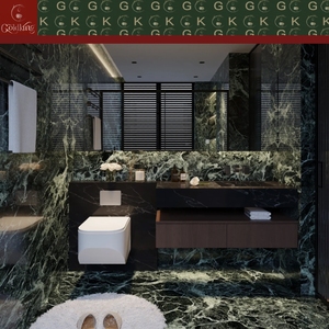 Dalles de marbre pour salle de bain GOLDKING Verde Alpi, façonnées par CNC, avec support renforcé, prêtes pour les projets de spas résidentiels haut de gamme - Product Image 4