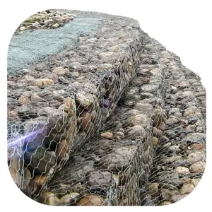 Kaya kırma çinko kaplama önlenmesi en popüler gabion tedarikçisi 240g Gabion kutu sepeti 4x1x1 m galvanizli tel 3.05mm