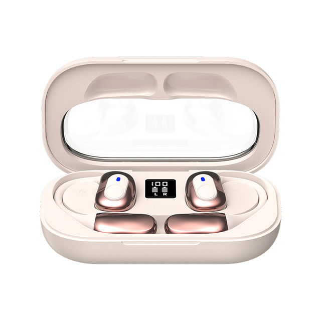 Bone Conduction Headset Gaming Stereo Ear Hook Sports Ows Wireless Earbuds BT 5.3 AI Translation & Noise Reduction Earphones