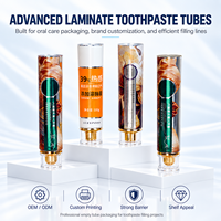Tubes de dentifrice en aluminium et plastique 50 ml, bouchon à vis personnalisé imprimé UV, emballage pour soins bucco-dentaires, OEM, marque privée