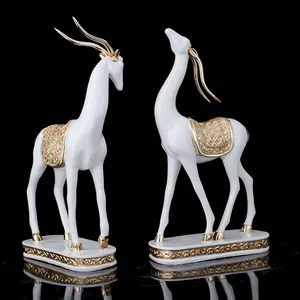 Factory Outlet Resin Craft Sculpture Office Home Decoration Animal Craft Deer Statue