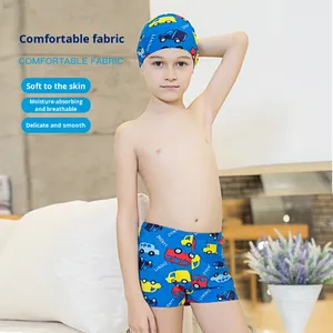 Nouvel ensemble <span class=keywords><strong>de</strong></span> <span class=keywords><strong>maillot</strong></span> <span class=keywords><strong>de</strong></span> <span class=keywords><strong>bain</strong></span> deux pièces pour garçons, avec short <span class=keywords><strong>de</strong></span> <span class=keywords><strong>bain</strong></span> et bonnet, idéal pour les 8-10 <span class=keywords><strong>ans</strong></span>, en polyester/spandex, vente chaude transfrontalière - Product Image 2