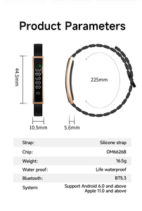 Bracelet intelligent étanche 5 ATM pour femme avec suivi de la forme physique, de l'oxygène sanguin, du sommeil <span class=keywords><strong>et</strong></span> de la fréquence cardiaque, contrôle par application, pour la <span class=keywords><strong>grossesse</strong></span> - Product Image 6