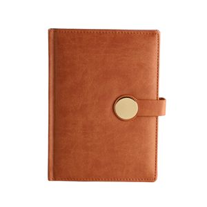Custom Logo A3 Size Journal A5 Button 100 <b>Sheets</b> Simple Hardcover <b>Leather</b> PU Thermal for Business Meetings Personal Note Taking - Product Image 1