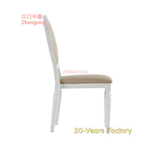 Chaises en cuir PU de restaurant empilables à dos rond en O modifiable - Product Image 3