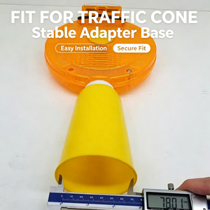 Luce di Segnalazione LED Solare per <span class=keywords><strong>Traffico</strong></span>, Impermeabile, Lampeggiante, per Sicurezza Stradale e Utilizzo con Coni Stradali - Product Image 3