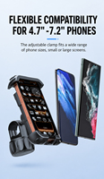 Support de téléphone flexible anti-vibration pour vélo, fixation filetée à verrouillage par torsion, déverrouillage en une touche, installation sans outils, montage universel sur guidon