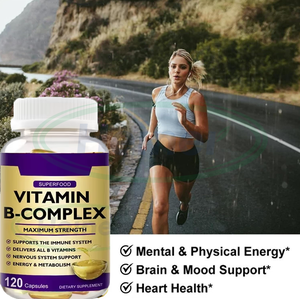 Suplemen Tubuh Ausreson Vitamin Vitamin B Complex Softgel B1 B6 B12 OEM, Mendukung Energi, Vitamin B Complex Softgel - Product Image 3