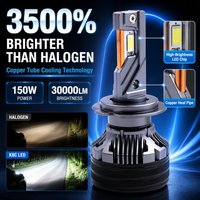 FSYLX K8C Bombillas LED para Faros de Coche 150W 20000LM 6000K Canbus Foco LED para Coche H11 H4 H7 9005 9006 Focos LED para Auto H4