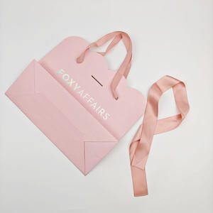Bolsas de Regalo de Papel de Lujo Impresas Personalizadas al por Mayor con Asas de Listón para Tiendas de Ropa y Compras Minoristas - Product Image 5
