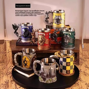 Boccale da Birra in Acciaio Inossidabile delle Quattro Grandi Case Magiche, <span class=keywords><strong>Tazza</strong></span> Regalo Souvenir con Design Vintage di Lusso per Omaggi - Product Image 1