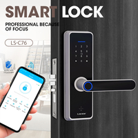 Serrure de porte numérique sans fil Locstar, serrure de porte intelligente à empreintes digitales, déverrouillage électronique, contrôle par application, serrures intelligentes par téléphone