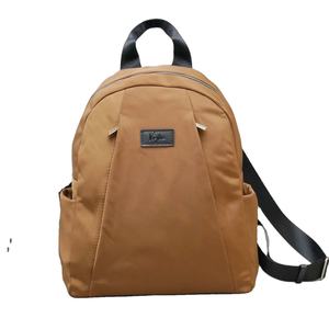 2023 New Trending <b>Ladies</b> Polyester Brown Casual Use Two Vertical Front Zipper Pocket Two Side Pocket Light Weight <b>Backpack</b> Bag - Product Image 1
