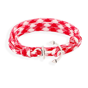 Pulsera náutica con <span class=keywords><strong>ancla</strong></span> para hombres <span class=keywords><strong>y</strong></span> mujeres, pulsera de pareja de cuerda de nailon tejida, 5 colores - Product Image 3