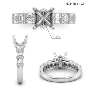 ก้านกลมเพชร18K แบบ4ง่ามทันสมัยปรับได้ตามต้องการ - Product Image 5