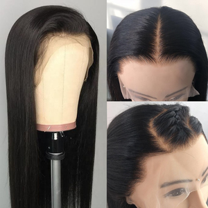 360 Parrucca Anteriore Del Merletto Greggio Brasiliana Dei <span class=keywords><strong>Capelli</strong></span> Umani Lungo Rettilineo di Alta Coda di Cavallo Parrucca di <span class=keywords><strong>Capelli</strong></span> Umani Con La Frangetta - Product Image 5