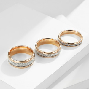 Luxury yunnique style 468mm inner and outer curved <b>tungsten</b> steel ring with ice silk inlay, fashionable and unique - Product Image 1