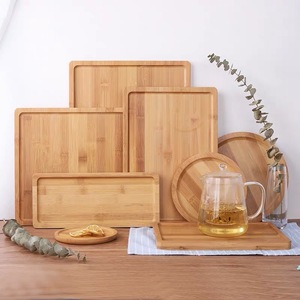 Plateaux de service rectangulaires en bambou couleur bois naturel pour thé, café, usage hôtelier ZMTP2010 1 ZMTP2616 1 ZMTP3020 1 ZMTP38185 1 - Product Image 1