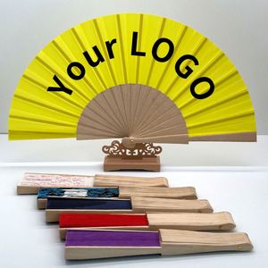 Abanicos de Mano Plegables de Bambú Personalizados de Alta Calidad con Logotipo Personalizado, Venta al Por Mayor de Fábrica, Abanicos Impresos para Regalos de Cumpleaños y Bodas - Product Image 2