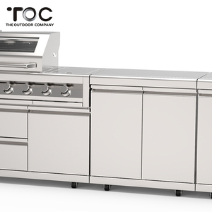 Moderno de acero inoxidable al aire libre de gabinete de cocina con <span class=keywords><strong>barbacoa</strong></span> de <span class=keywords><strong>carbón</strong></span> <span class=keywords><strong>y</strong></span> parrilla de <span class=keywords><strong>Gas</strong></span> - Product Image 4