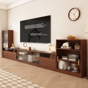 Soporte de <span class=keywords><strong>TV</strong></span> de estilo de madera Original ultrafino estrecho integrado montado en la pared gabinete lateral de piso pequeño Apartamento modelo ultraestrecho para - Product Image 3