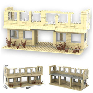 Rundown loạt quân sự thành phố gạch chiến tranh hủy hoại đường phố xem khối xây dựng hành động giáo dục trẻ em Quà Tặng đồ chơi khối xây dựng bộ - Product Image 2