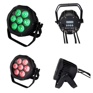 Projecteurs PAR étanches IP65 à 7 unités, pleine couleur, avec contrôle DMX, <span class=keywords><strong>LED</strong></span> RGBW, taille compacte pour mariages, restaurants, scènes, bars - Product Image 4