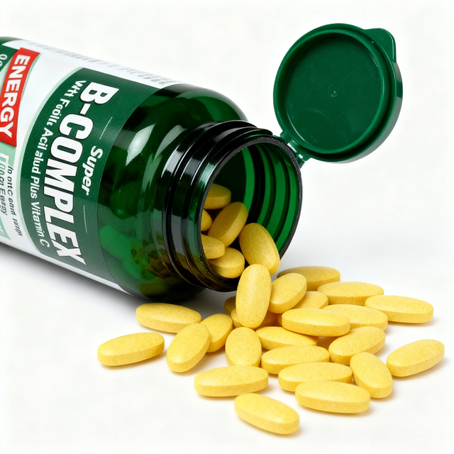 OEM Super B Complex Vitamins with Vitamin C & Folic Acid for Immune & Cellular Energy Support Halal Certificate