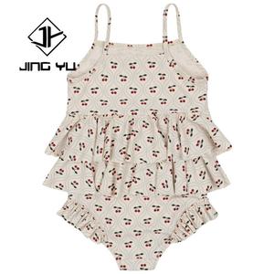 Traje de Baño Personalizado para Niños Pequeños OEN, Traje de Baño con Volantes para Niños, Traje de Baño de una Pieza de Poliéster Reciclado para Bebés - Product Image 5