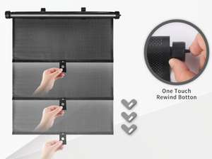 रिट्रेटेबल कार रोलर शेड बेबी साइड विंडो सनशेड गोपनीयता स्क्रीन - Product Image 3