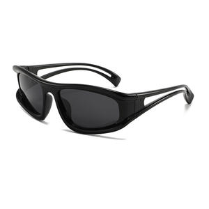 Nuovo futuristico argento Y2K Unisex ciclismo <span class=keywords><strong>occhiali</strong></span> da <span class=keywords><strong>sole</strong></span> UV400 polarizzati <span class=keywords><strong>occhiali</strong></span> da <span class=keywords><strong>sole</strong></span> bianco pz montatura alla moda Hot Girl Millennium - Product Image 6