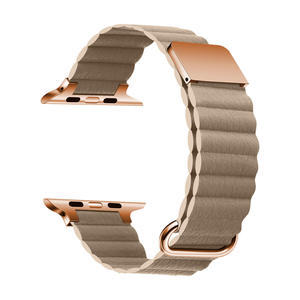 Bracelet de montre en cuir magnétique en gros pour Apple Watch Ultra 49 mm SE 44 mm 45 mm 38 mm - Product Image 1
