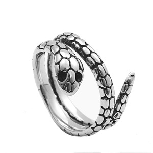 <b>Snake</b> <b>Ring</b> Men's Tibetan <b>Silver</b> Geometric Design Punk Style Jewelry For Fashion Accessories - Product Image 5