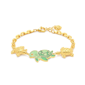 Pulsera con Dije de Tortuga, Acero Inoxidable 316L, Baño de Oro PVD, Joyería de Moda Sostenible para Mujer - Product Image 2