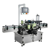 Máquina Etiquetadora Automática de Doble Cara Zhongjie 304SS con PLC Mitsubishi para Botellas de Detergente y Bebidas