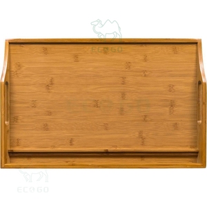 Table plateau en bambou design personnalisé avec support pour tablette Table plateau en bambou jambe pliante Plateau pour ordinateur portable - Product Image 2