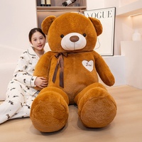 Ours en peluche extra large, grand ours en peluche, cadeau d'anniversaire, unisexe, polyester, coton PP, décoration de canapé de salon, jouets en peluche
