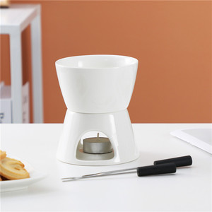 Gốm pho mát Fondue Set với ngã ba đồ nấu nướng nhà hàng thực phẩm ấm hơn tan chảy nồi Maker Thụy Sĩ - Product Image 6