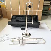Factory Professional Performance Copper & Brass Trombone with Silver Plating Standing Keys