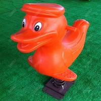 Cheval à bascule en plastique Donald Duck avec ressort pour jouer à l'intérieur ou à l'extérieur, pour la maison, l'école, le centre commercial, construction en métal durable