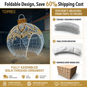 Adorno Navideño LED 3D Personalizado TOPREX con Marco Plegable para Empresas de Organización de Eventos, Venta al Por Mayor - Product Image 5