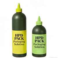 Bouteille pulvérisateur en PET vert mat de qualité alimentaire 100-1000 ml |   Emballage cosmétique personnalisé avec logo, distributeur d'huile d'olive, bouchon à vis