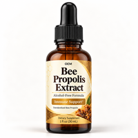 Extrait de Propolis d'Abeille Standardisé Professionnel en Gouttes Liquides Sans Alcool à Base de Glycérine pour Marques de Bien-être OEM Marque Privée
