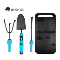 Ensemble d'outils de jardinage en acier au carbone pour la culture des fleurs à domicile, nouveau design, comprenant une truelle, un désherbeur et un cultivateur