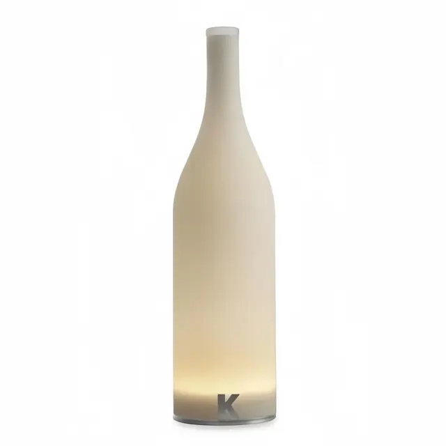 Artistic Wine Bottle Design Rechargeable Touch Control Dimmable LED Table Lamp for Dinning Room Balcony Bar Cordless Night Light